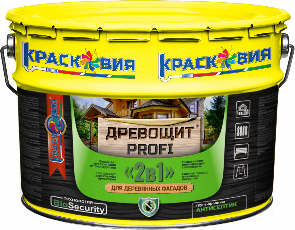 Древощит PROFI "2в1" (грунт-пропитка с защитой от плесени и грибка)