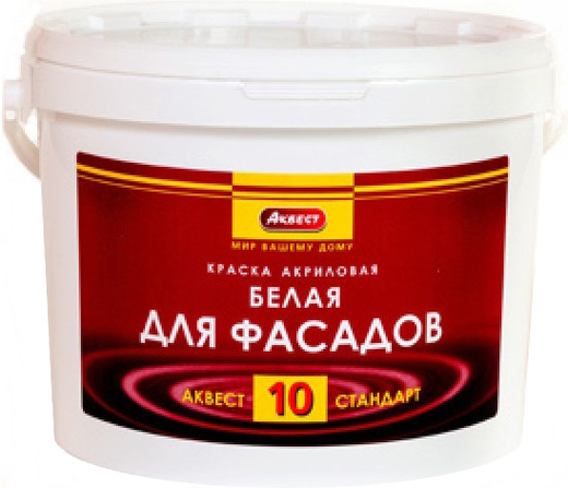 Аквест Стандарт 10 краска акриловая для фасадов Аквест Стандарт 10 краска акриловая для фасадов