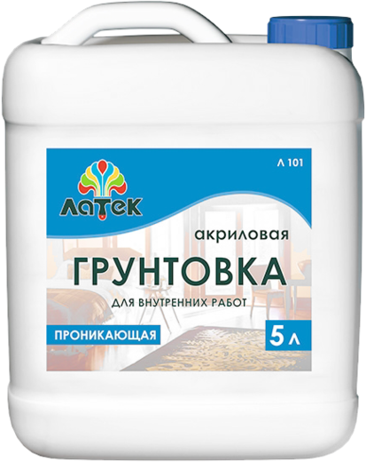 Латек Л 101 акриловая грунтовка для внутренних работ проникающая Латек Л 101 акриловая грунтовка для внутренних работ проникающая