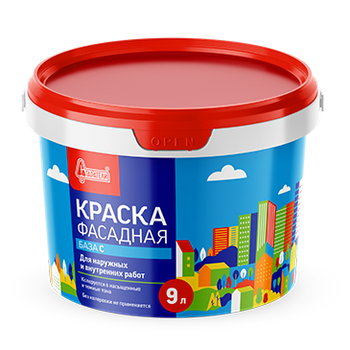 Краска "Фасадная База С" 9 литров Краска "Фасадная База С" 9 литров недорого с доставкой