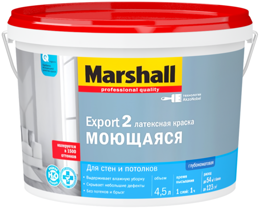 Marshall Export-2 латексная краска моющаяся для стен и потолков