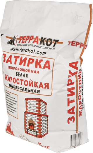 Терракот затирка жаростойкая широкошовная универсальная