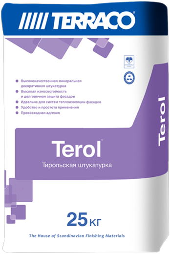 Terraco Terol Smooth штукатурка тирольская декоративная минеральная Terraco Terol Smooth штукатурка тирольская декоративная минеральная