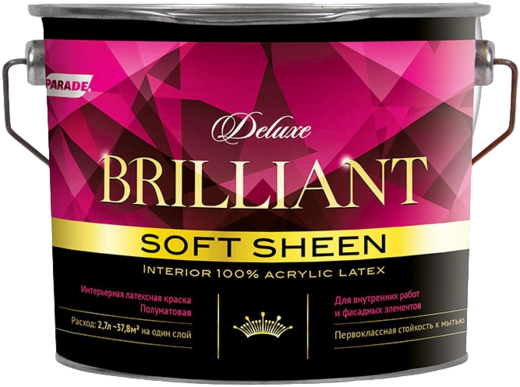 Parade Deluxe Brilliant Soft Sheen интерьерная латексная краска полуматовая