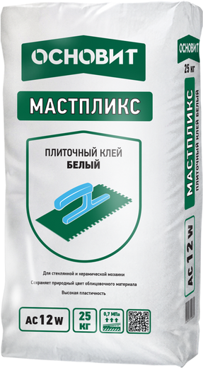 Основит Мастпликс AC 12 W плиточный клей белый