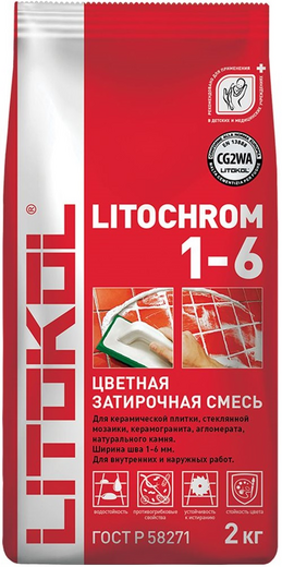 Литокол Litochrom 1-6 цветная затирочная смесь на основе цемента Литокол Litochrom 1-6 цветная затирочная смесь на основе цемента