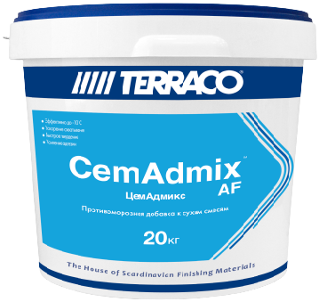 Terraco Cemadmix AF противоморозная добавка к сухим смесям Terraco Cemadmix AF противоморозная добавка к сухим смесям