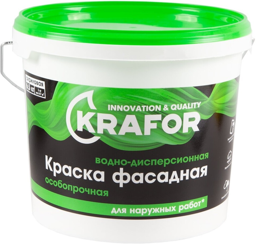 Крафор водно-дисперсионная краска акриловая особопрочная фасадная Крафор водно-дисперсионная краска акриловая особопрочная фасадная
