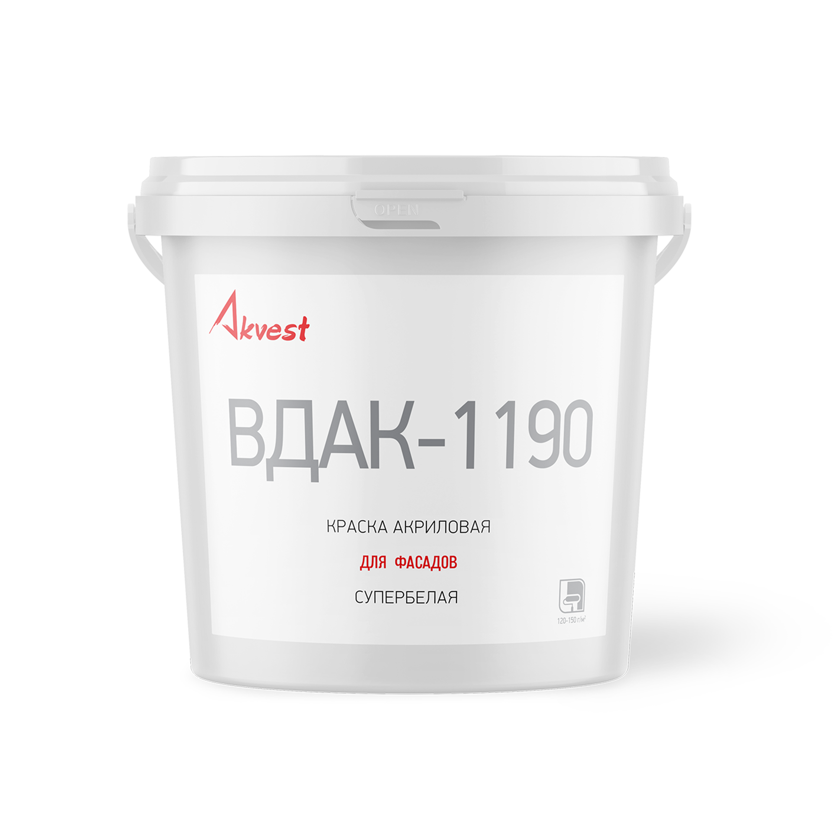 Аквест ВДАК-1190 - КРАСКА АКРИЛОВАЯ СУПЕРБЕЛАЯ ДЛЯ ФАСАДОВ