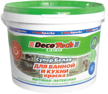 Decotech Eco краска для ванной и кухни латексная Decotech Eco краска для ванной и кухни латексная