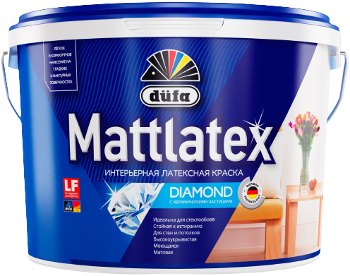 Dufa Mattlatex Diamond интерьерная латексная краска с керамическими частицами Dufa Mattlatex Diamond интерьерная латексная краска с керамическими частицами