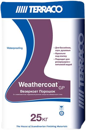 Terraco Weathercoat GP покрытие двухкомпонентное цементное гидроизоляционное