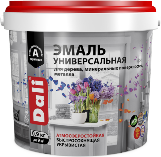 Dali эмаль универсальная акриловая водно-дисперсионная