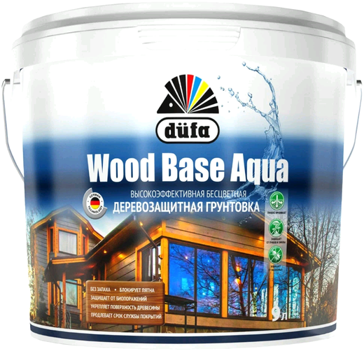Dufa Wood Base Aqua высокоэффективная бесцветная деревозащитная грунтовка