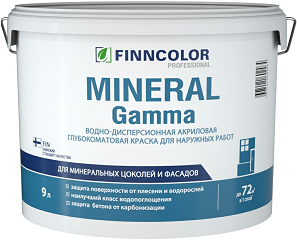 Финнколор Mineral Gamma краска водно-дисперсионная акриловая фасадная Финнколор Mineral Gamma краска водно-дисперсионная акриловая фасадная