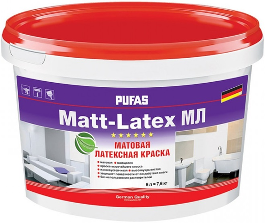 Пуфас Matt-Latex МЛ матовая латексная краска Пуфас Matt-Latex МЛ матовая латексная краска