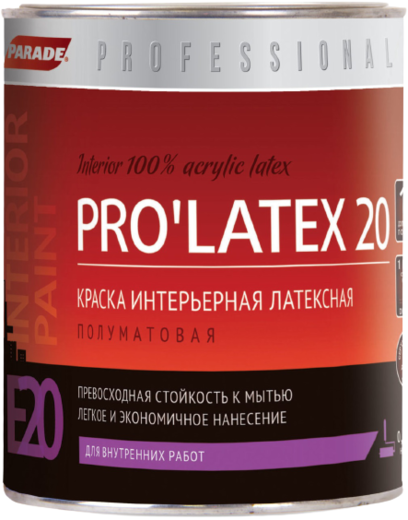Parade Professional E20 Prolatex 20 краска интерьерная латексная