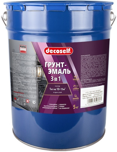 Пуфас Decoself грунт-эмаль 3 в 1