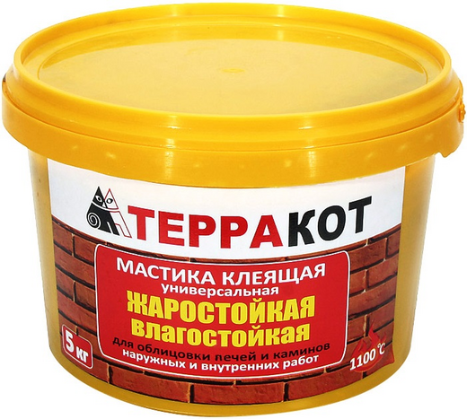Терракот мастика клеящая влагостойкая жаростойкая