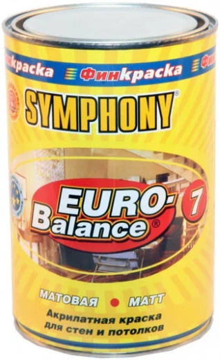 Финкраска Симфония Euro-Balance 7 акрилатная краска для стен и потолков Финкраска Симфония Euro-Balance 7 акрилатная краска для стен и потолков