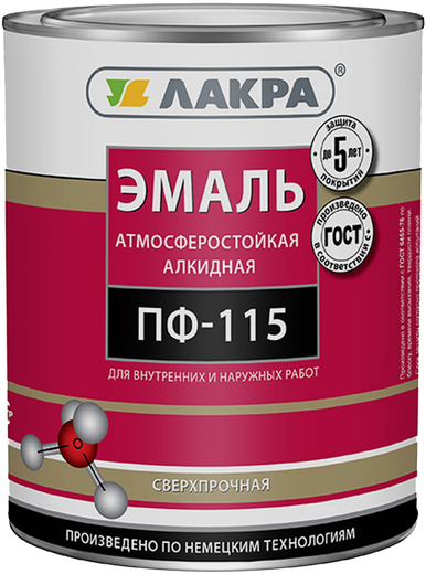 Лакра ПФ-115 эмаль атмосферостойкая алкидная сверхпрочная Лакра ПФ-115 эмаль атмосферостойкая алкидная сверхпрочная