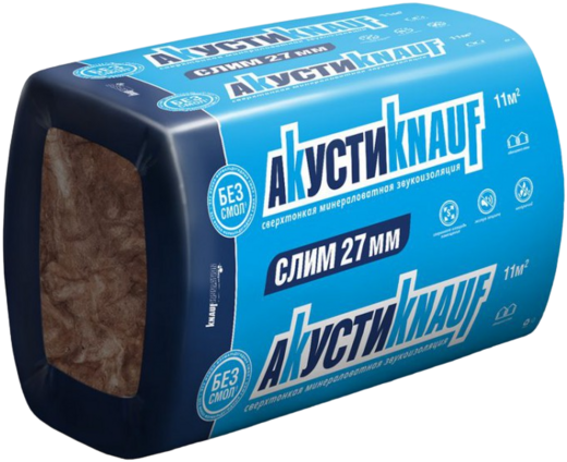 Кнауф АкустиKnauf Слим минераловатная звукоизоляция сверхтонкая
