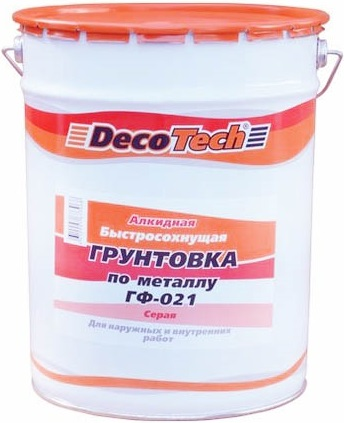 Decotech Professional ГФ-021 алкидная быстросохнущая грунтовка по металлу