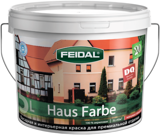 Feidal Haus Farbe универсальная жемчужно-глянцевая фасадная краска Feidal Haus Farbe универсальная жемчужно-глянцевая фасадная краска