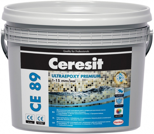 Ceresit CE 89 Ultraepoxy Premium эпоксидная затирка для швов двухкомпонентная Ceresit CE 89 Ultraepoxy Premium эпоксидная затирка для швов двухкомпонентная недорого с доставкой