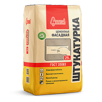 Штукатурка цементная "Фасадная" 25 кг