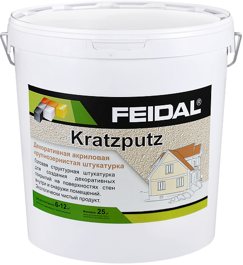 Feidal Kratzputz декоративная акриловая крупнозернистая штукатурка Feidal Kratzputz декоративная акриловая крупнозернистая штукатурка