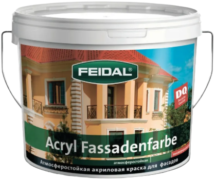 Feidal Acryl Fassadenfarbe акриловая краска для фасадных и внутренних работ Feidal Acryl Fassadenfarbe акриловая краска для фасадных и внутренних работ