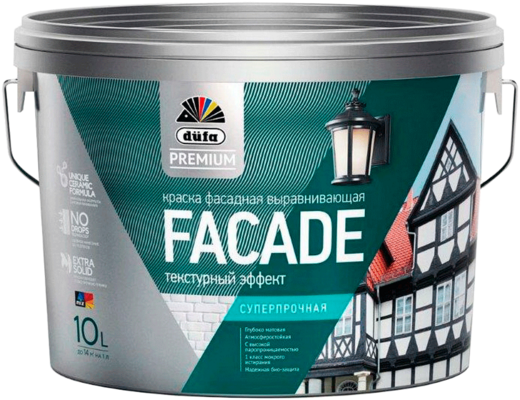 Dufa Premium Facade краска фасадная выравнивающая суперпрочная Dufa Premium Facade краска фасадная выравнивающая суперпрочная недорого с доставкой