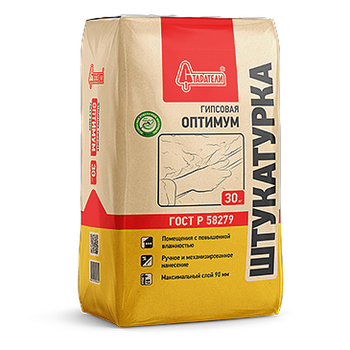 Штукатурка гипсовая "Оптимум" 30 кг