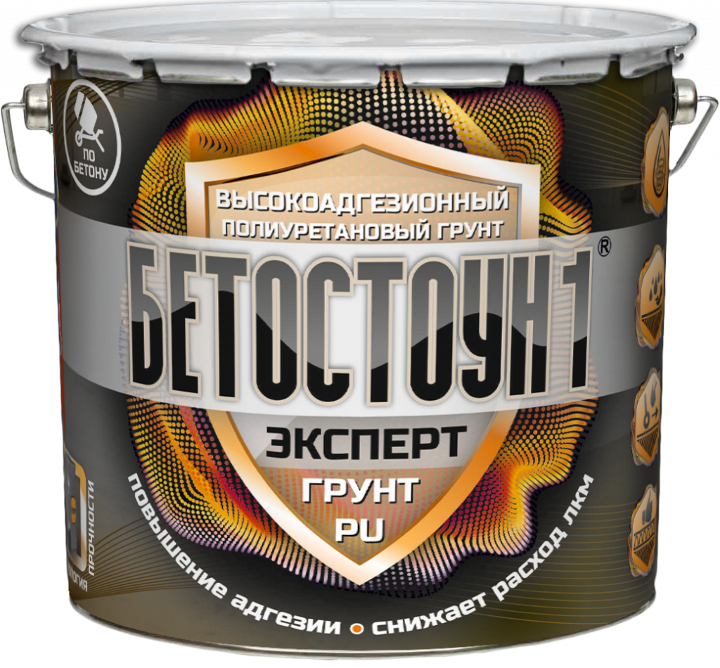 Бетостоун-1 Эксперт «Грунт-PU» 3 л (высокоадгезионный полиуретановый грунт для бетона).