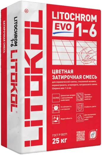 Литокол Litochrom 1-6 Evo цветная цементная затирка для швов Литокол Litochrom 1-6 Evo цветная цементная затирка для швов недорого с доставкой