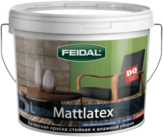Feidal Mattlatex латексная акриловая краска стойкая к влажной уборке Feidal Mattlatex латексная акриловая краска стойкая к влажной уборке