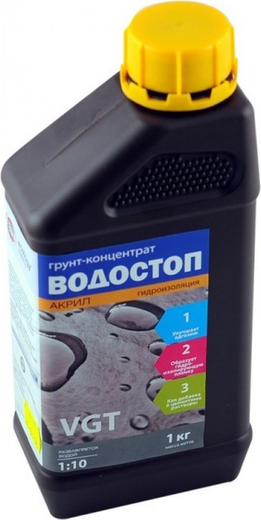 ВГТ Водостоп-Акрил Гидроизоляция грунт-концентрат