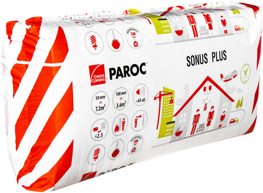 Paroc Sonus Plus негорючая плита из каменной ваты