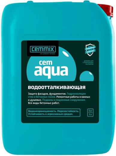 Cemmix Cemaqua Водоотталкивающая добавка для строительных растворов Cemmix Cemaqua Водоотталкивающая добавка для строительных растворов