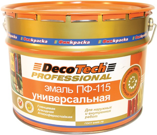 Decotech Eco ПФ-115 эмаль алкидная для наружных и внутренних работ Decotech Eco ПФ-115 эмаль алкидная для наружных и внутренних работ