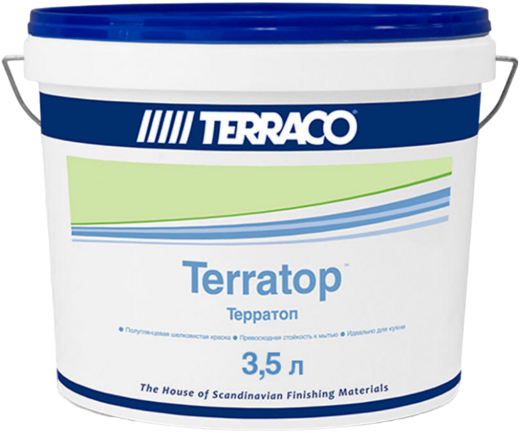Terraco Terratop краска акриловая с повышенной устойчивостью к загрязнениям Terraco Terratop краска акриловая с повышенной устойчивостью к загрязнениям