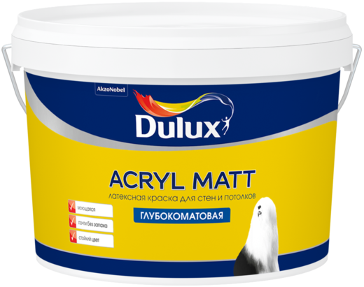 Dulux Acryl Matt латексная краска для стен и потолков глубокоматовая