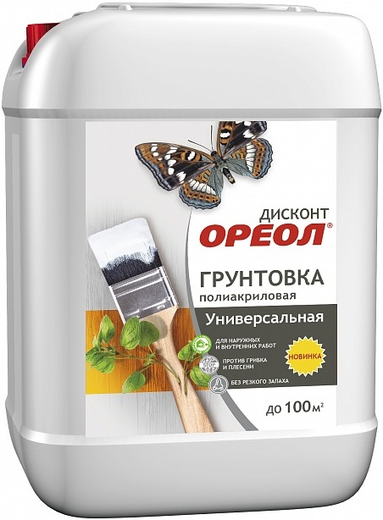 Ореол Discont грунтовка глубокого проникновения акриловая с антисептиком