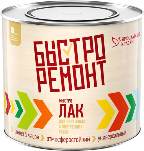 Ярославские Краски Быстро Ремонт быстролак для наружных и внутренних работ по дереву