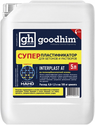 Goodhim Interplast AT суперпластификатор для бетонов и растворов Goodhim Interplast AT суперпластификатор для бетонов и растворов