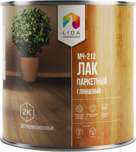 Лакокраска Lida МЧ-212 лак паркетный двухкомпонентный
