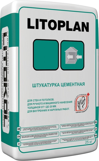 Литокол Litoplan штукатурка цементная