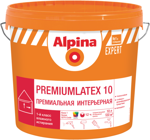 Alpina Expert Premiumlatex 10 краска водно-дисперсионная для внутренних работ Alpina Expert Premiumlatex 10 краска водно-дисперсионная для внутренних работ