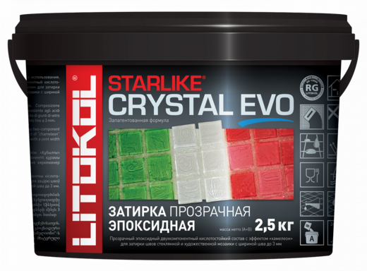 Литокол Starlike Crystal Evo затирка эпоксидная двухкомпонентная с эффектом хамелеон Литокол Starlike Crystal Evo затирка эпоксидная двухкомпонентная с эффектом хамелеон недорого с доставкой